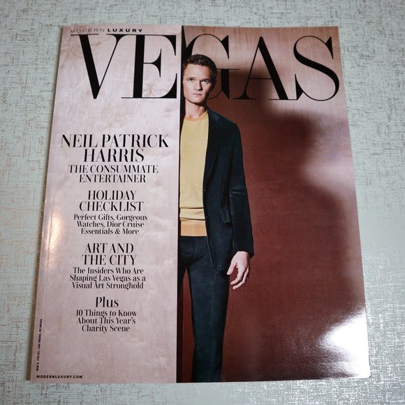 VEGAS Magazine Neil Patrick Harris Winter 2017 Las Vegas Model - Picture 1 of 14